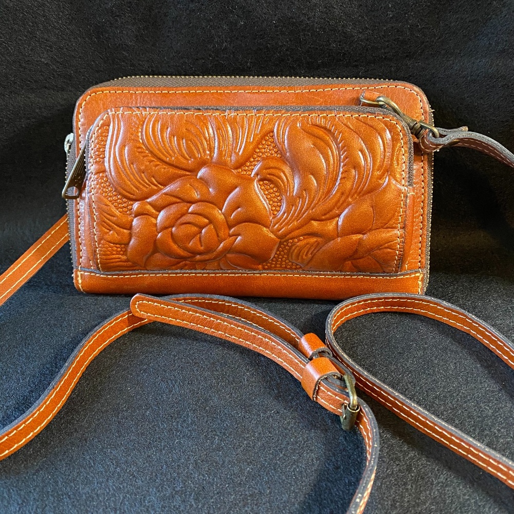 Patricia Nash Embossed Leather Crossbody Bag